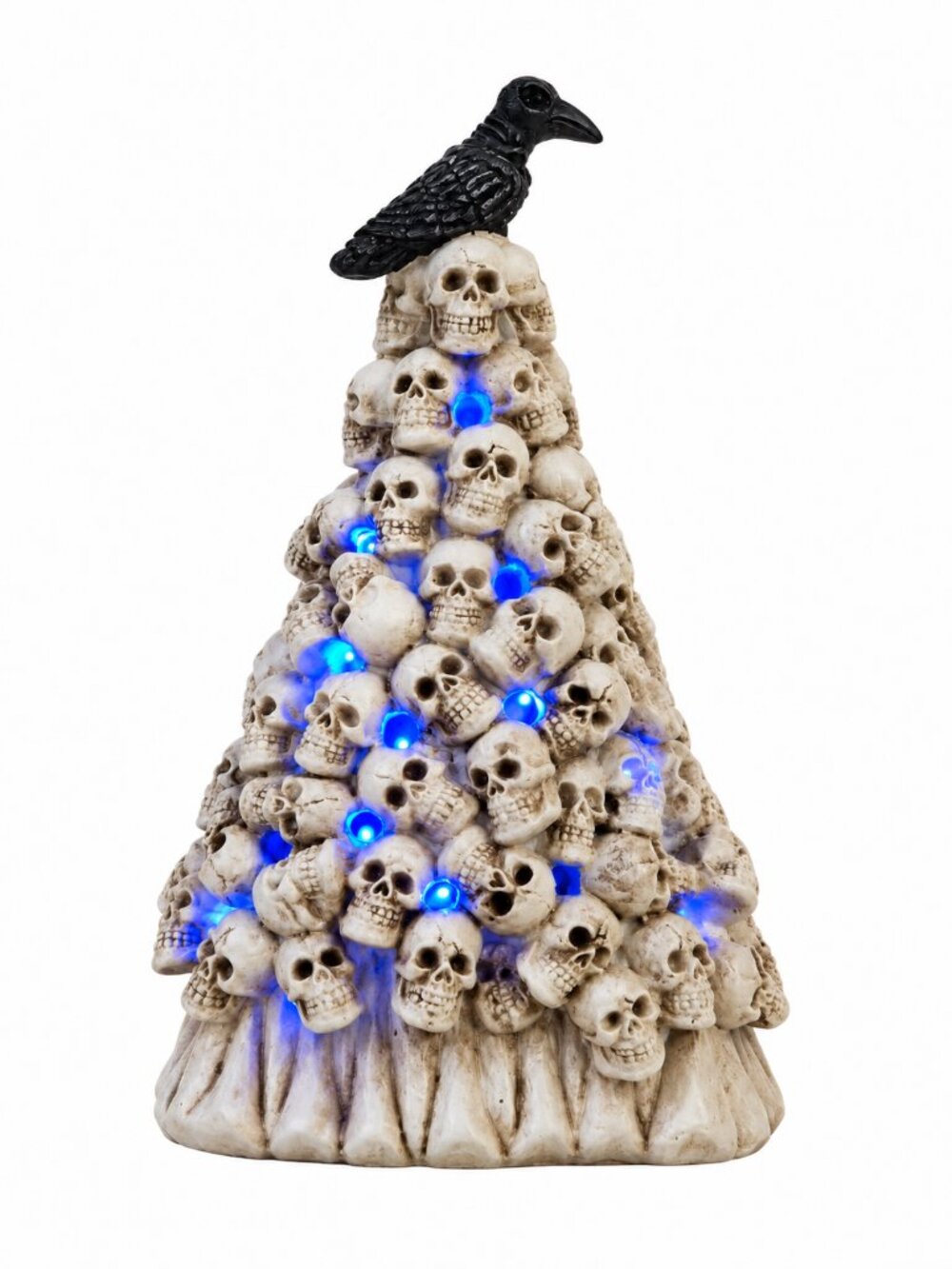 Halloween Skull Tree Crow LED Light Up Gothic Tabletop Decor NEW